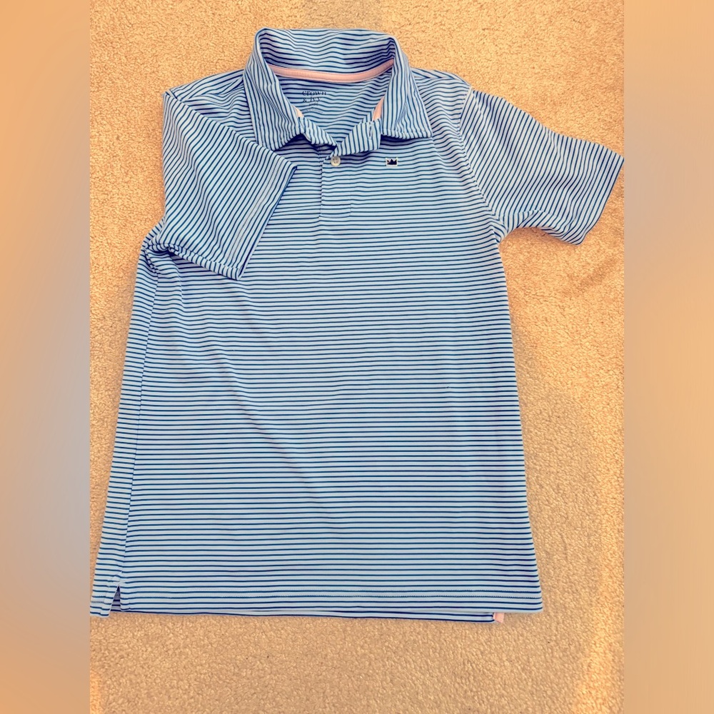 Performance Polo- blue striped